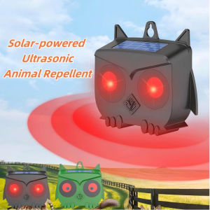 Solar-powered Ultrasonic Animal Repellent Outdoor Bird Snake Rat Wild Animal Repellent House Protect
