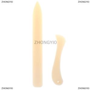 [COD] ZHONGYI0 2 cái xương thư mục công cụ thủ công da ghi bàn Gấp Giấy phụ kiện