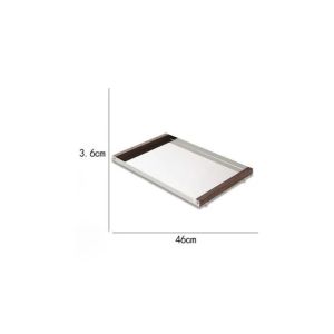 FFBH Stainless Steel Modern Storage Trays Creative Simple Hotel Showroom Desktop Ornament Valentines Day Gift Kitchen Storage Trays T2Y7B
