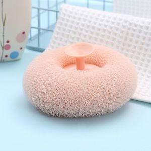 Bông Tắm Tạo Bọt Bằng Xơ Mướp Tròn Có Giác Hút Gắn Tường Bông Tắm Tẩy Tế Bào Chết Cầm Tay Làm Sạch Da Và Vệ Sinh Cơ Thể