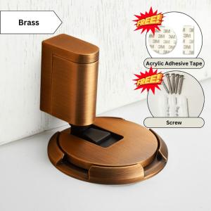 Ready Stock Heavy Duty Magnetic Mechanical Door Stopper Windproof Adjustable Height Non-Drill Hardware Prevent Slamming Mounted Safety Zinc Hentian Pintu Magnet Super Thin Non-Punch Sticker Powerful Hold Anti-Pelanggaran Bebas Tebuk Bampar Senyap Penahan