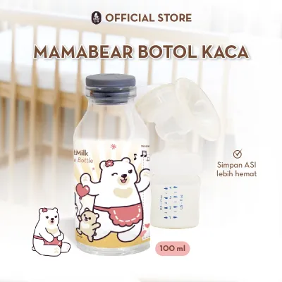 MamaBear ASI Glass Bottles - Botol Tempat Minum Perlengkapan Ibu Menyusui