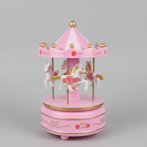 Christmas Carousel Music  Vintage Desktop Rotating Musical  Toy Christmas Decorations Gift