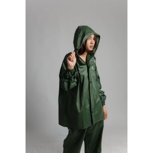 Jas Hujan Pria Wanita Dewasa Bahan PVC Anti Rembes