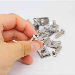 PL 10pcs Stainless Steel U Type Clips with Thread M6 M5 M4 M8 8mm 5mm 6mm 4mm Reed Nuts for Car Motorcycle Scooter ATV Moped new