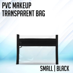 All U Want - PVC Transparent Makeup Bag Black - Small Medium & Large