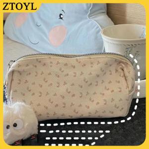 ZTOYL  Phim Hoạt Hình Hoa In Ấn Bút Túi Cho Phụ Nữ grils Công Suất Lớn Văn Phòng Phẩm Túi Bút Chì Trường Hợp Đa Chức Năng Văn Phòng Phẩm Tổ Chức