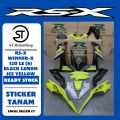 HONDA RSX RS-X WINNER-X 150 LE (6) BLACK LEMON ICE YELLOW COVER SET (STICKER TANAM) RAPIDO NEW ACCESSORY AKSESORI. 