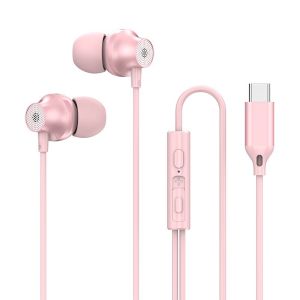 Original Metal 3.5mm Type-c Earbuds Mobile Wired Headphones Sport Earphone Headset with Mic for Xiaomi Huawei Samsung Phone