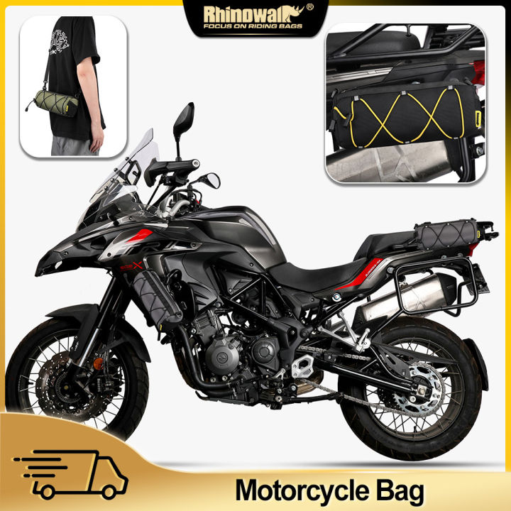 Rhinowalk Motorcycle Bumper Bag 2.4L Reflective Multifunction Moto Side ...