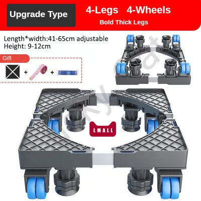 【SG stock】Washing Machine Base Bracket Storage Rack Universal Pad Roller Moving Casters Refrigerator Bracket High Leg