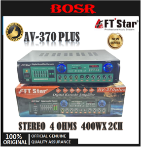 Digital Karaoke Professional Mixing Amplifier(BT/FM/USB/SD) 400WX2 With Equalizer AV-370PLUS
