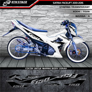 Stiker striping variasi transparant satria facelift karbu