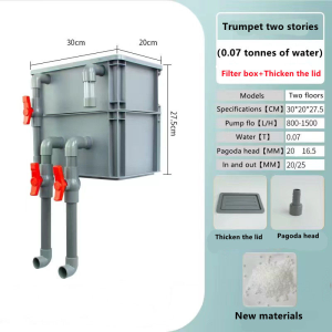 Fish Pond Filter Tank Koi Pond Filter System Water Purification Filter Garden Pond Water Cycle Equipment Boxes Except Green