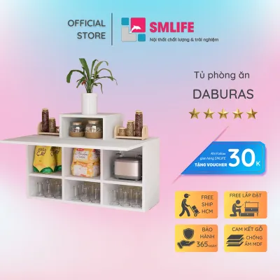 Tủ phòng ăn bằng gỗ thiết kế thông minh SMLIFE Daburas