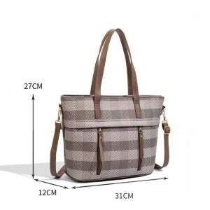 CJY SHOP#8151 Fashion Women`s crossbody shoulder bag featuring both top handles and a detachable shoulder strap