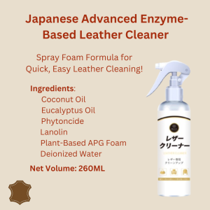 [SGSTOCK] Advanced Japanese Enzyme Based Leather Cleaning and Leather Care Spray | Leather Anti-Mold Leather Shampoo Leather  Conditioner Leather Handbag care Leather Sofa Lotion