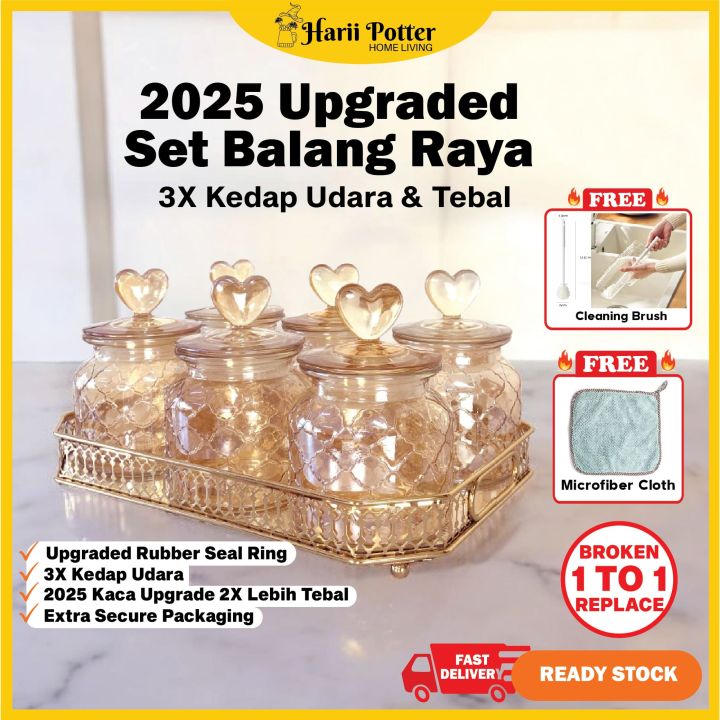 Bekas Kuih Raya Set Viral 2024 Set Balang Kuih Raya Kedap Udara Balang Kaca Bekas Kuih Raya Kedap Udara Bekas Biskut