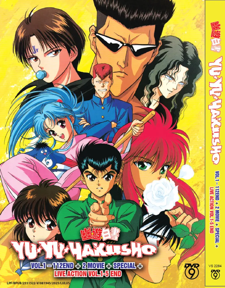 DVD Anime Yu Yu Hakusho 幽游白书 Vol.1-112 End + 2 Movie + Special