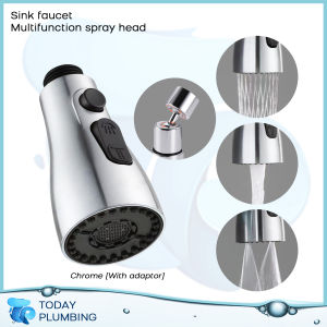 Multifunction Spray Head For Kitchen Sink Faucet Pull-Out Tap Adjustable Nozzle Chrome Gun Metal Satin Brass Stainless