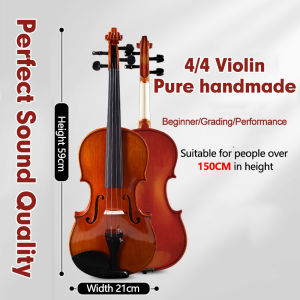 Minsine Violin complete set with Free Gigbag and Rosin.Violin 4/4  suitable for children adults students beginners. Practice playing a 4/4 size hardwood professional violin suitable for people over 155 CM  (Limited delivery of exquisite accessories)