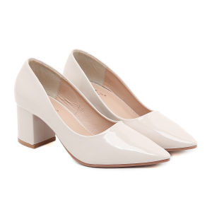 【DS】Korean Women Pointed Toe Office Work Block Heels Shoes
