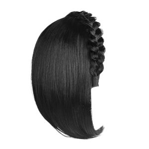 NOBLELYN 3D Wig Hairband Middle Part Synthetic Headband Fashion Ultralight Hairpieces for Women