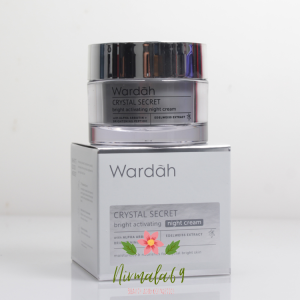 Wardah CRYSTAL SECRET brightening day & night cream 30gr/krim siang malam wardah penghilang flek hitam/krim pencerah wajah/cream pembersih bekas jerawat/Original/Bpom