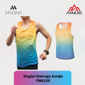 Singlet Olahraga Aonijie FM5155 Atasan Sports Sleeveless Tank Top Pria Lari Running Futsal Marathon Gym Fitness Outdoor