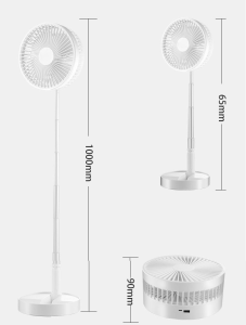 USB-powered Desktop Fan Portable Folding Extendable For Camping Office Home Use.