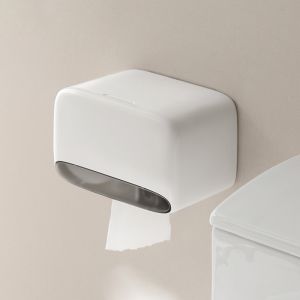 Toilet Tissue Box Wall-mounted Punch-free Toilet Waterproof Paper Storage Roll Holder