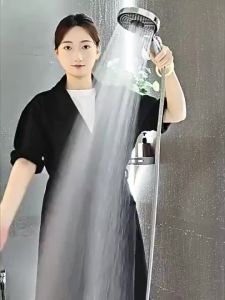 [ Free shipping]Vòi Sen Tăng Áp HomeNest Phun 3 Chế Độ Nước Kích Thước Lớn Bấm Để Chuyển Đổi Giao Diện Chung