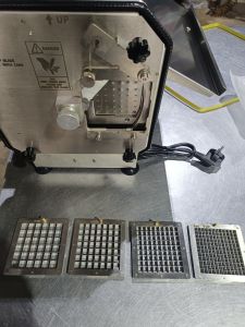 Máy thái trái cây thành hạt lựu đều đẹp cắt hạt lựu củ quả: củ dền cà rốt su hào hành tây ... làm cơm chiên