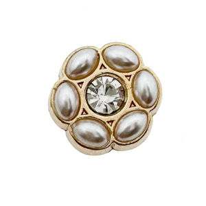 Metal cross shoes charm charm Shoe Buckle Hole Shoe Accessories Diamond Pearl Flower Fashion Shoes Accessories