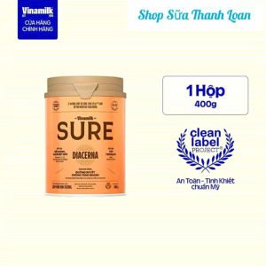 COMBO 2 LON SỮA BỘT VINAMILK SURE DIACERNA 400G.