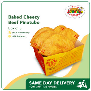 Jamaican Pattie Baked Cheezy Beef Pinatubo Boxes [Cooked Pattie Meat]