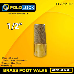 POLOLOCK Brass Foot Valve 1/2in to 1in – Durable Check Valve for Water Pumps & Plumbing Systems