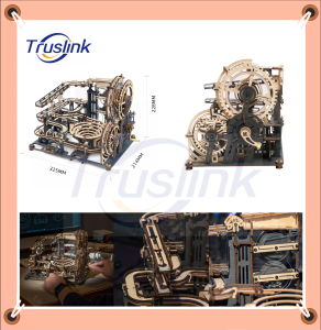 【SG Seller】Truslink Toy 294Pcs Robotime Rokr Marble Run LGA01 DIY Assembly Educational Toys 3D Wooden Puzzle for Kids