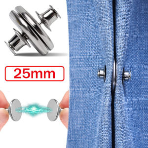 🔥Fast shipping🔥 1 Pair Curtain Magnetic Button Nail Free Detachable Window Curtain Close Magnet Buckle Adjustment Curtain Clip Room Accessories