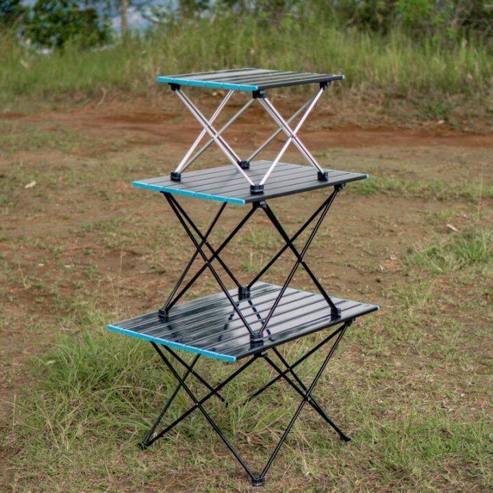 Meja Lipat Camping Outdoor Portable Aluminium Meja Lipat Portabel