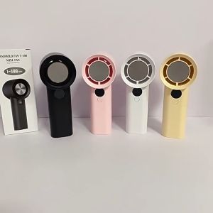 🔥IN STOCK🔥 Mini Portable Handheld Fan High Speed 1-199 Digital Display USB Rechargeable