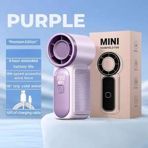 ✅100% Original Smilee 3600mAh Portable Mini Handheld Fan 3.5 Inch High Speed Personal Turbo Strong Wind Outdoor Tr