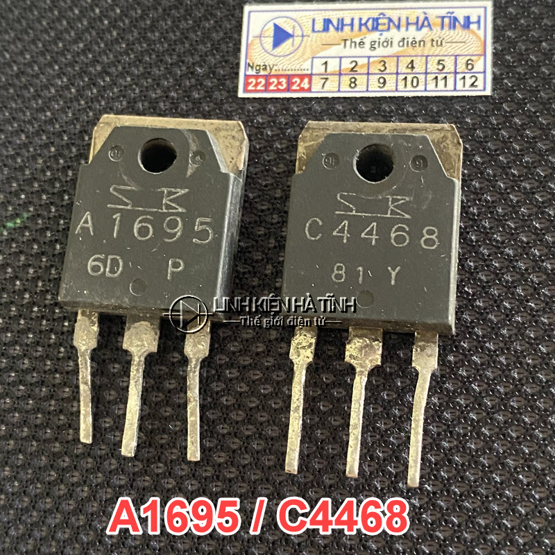 Cặp sò Saken 2SA1695 2SC4468 A1695 C4468 chính hãng tháo máy-AH16-AH17