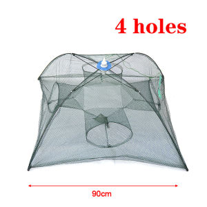 [Ready Stock] BuBu Payung Ikan udang Portable Fishing Net Shrimp Cage Nylon Automatic Foldable Catch Fish Jala Jaring Ikan Moden