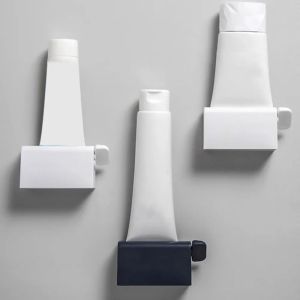 LE VICTORY Silicone Base Toothpaste Squeezer Portable Manual Rotating Manual Cream Tube Extruder Compact Efficient Usage Paste Pressers Bathroom Use