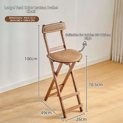 Foldable High Footstool Bar Chair