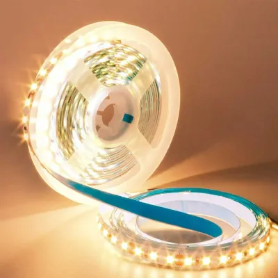 LED dây dán 2835 12V 120b LED cắt lẻ 1m và cuộn 5m kết hợp với thanh nhôm đèn LED sử dung trang trí kệ bếp tủ