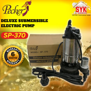 SYK Pecker SP-370 Deluxe Submersible Electric Stainless Steel Pump Sewage Water Pump Pam Elektrik Air