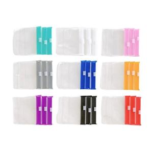 27PCS Waterproof EVA Zippers Storage Bags Colorful Label Stickers Delicate Travel Organizers For Pills