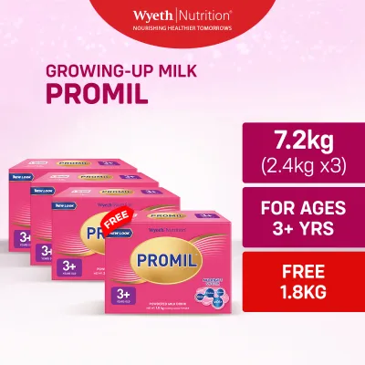 [BUY 3 GET 1] PROMIL FOUR Powdered Milk Drink for Over 3 Years Old 2.4kg x 3 + FREE 1.8kg